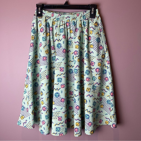 Paolas Pixels 90s Dice Skater Skirt D&D - Size M - Picture 2 of 7